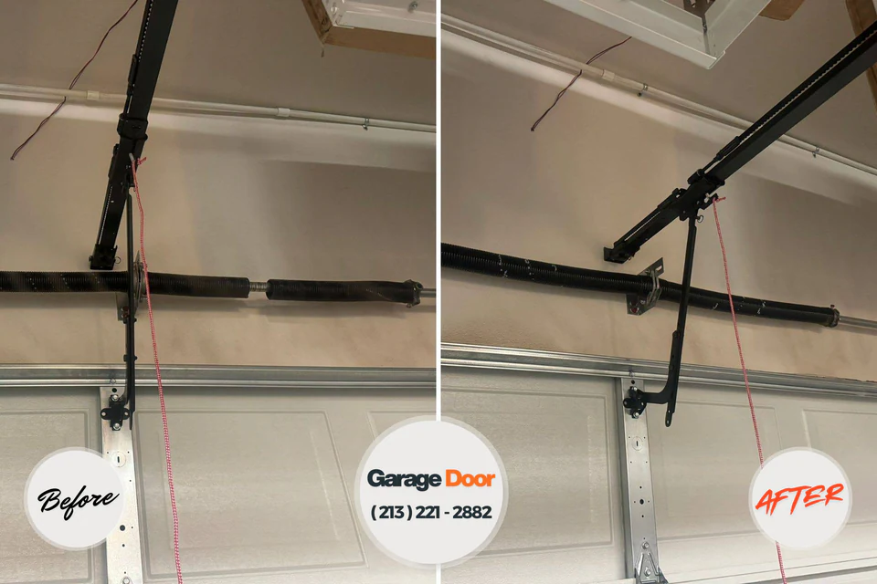 Before and after: garage door repair South Gate, CA